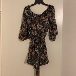 Off the shoulder short romper